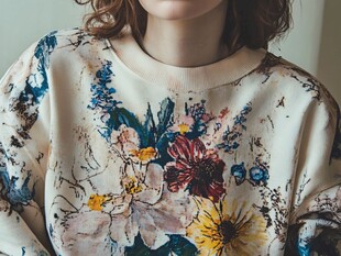 花卉印花女士卫衣展示