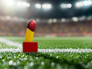 足球角旗区特写