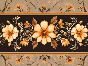 复古花卉图案装饰花纹