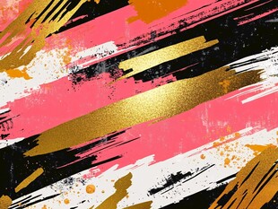 炫彩泼墨风抽象艺术图案