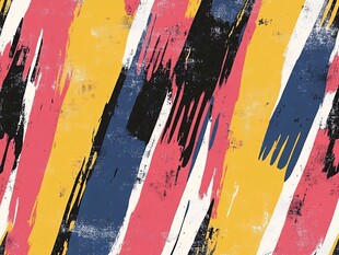 多彩笔触条纹抽象图案