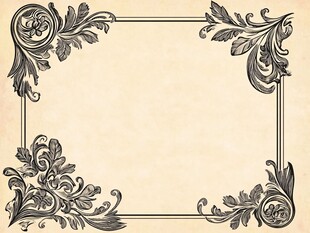 复古花纹装饰边框图案