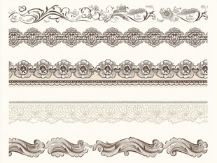 复古花边装饰图案集合