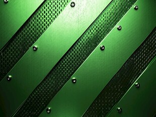 绿色金属质感条纹背景图