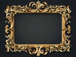 华丽金色复古装饰画框