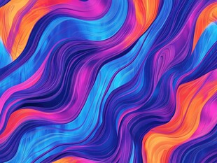 炫彩流动波纹抽象艺术图案