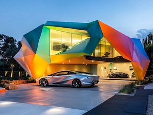 梦幻多彩几何造型现代别墅