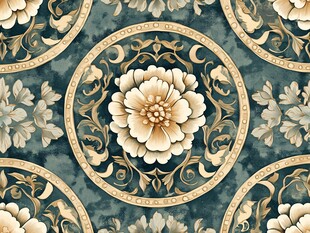 中式古典花卉图案纹样