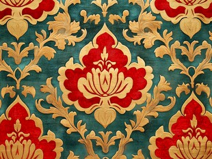 中式复古花卉纹理图案