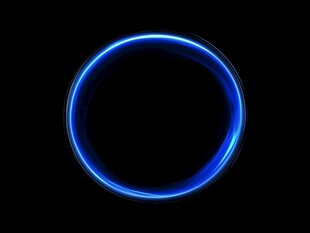 蓝色发光圆环特效图