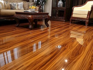 奢华客厅的木质地板美学