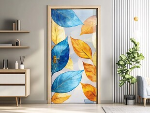 树叶图案门饰 焕新家居风