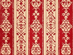 复古红底几何花纹图案