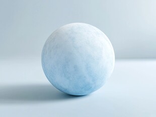 浅蓝色球体静物展示