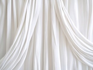 白色优雅垂坠窗帘纹理