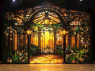 梦幻玻璃花房婚礼场景