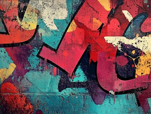 街头涂鸦艺术色彩纹理