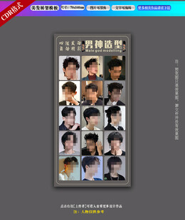  男士造型美发展板