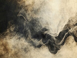 水墨云烟抽象艺术背景图
