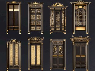 中式古典雕花门设计集锦