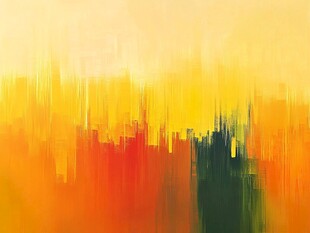 梦幻色彩抽象城市风景图