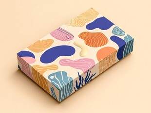 多彩几何图案包装盒设计