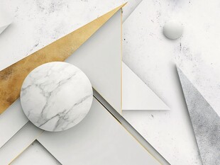 大理石几何元素创意构图