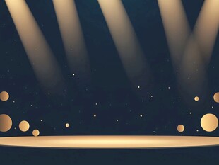 梦幻金色舞台灯光背景