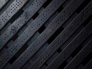 黑色孔洞金属板纹理背景