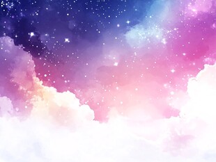 梦幻星空下的绚烂云海