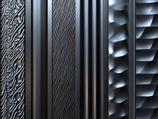 金属质感立体纹理装饰条