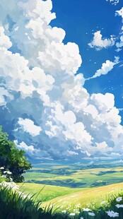 梦幻田园天空美景