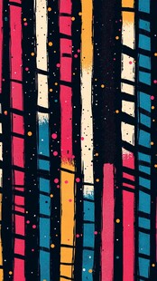 抽象条纹涂鸦风背景图案