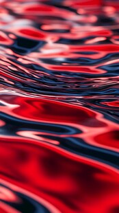 红色水波纹理抽象画面
