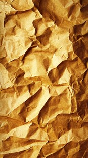 皱巴巴的黄褐色纸张纹理