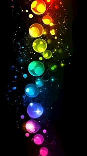 彩色炫光泡泡背景图案