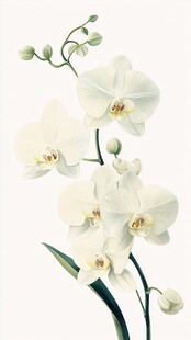 纯洁优雅的白色蝴蝶兰