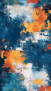 抽象多彩油画风艺术图案