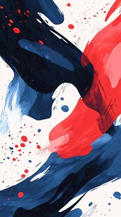 抽象泼墨艺术画作