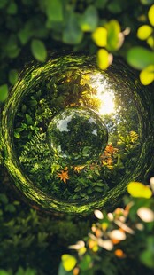 梦幻森林中的球形奇妙景象
