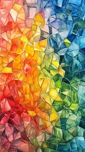 彩色玻璃碎片抽象艺术图案