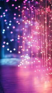 梦幻灯光秀营造浪漫氛围