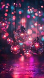 梦幻炫彩圣诞装饰球