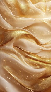 金色丝滑绸缎梦幻纹理