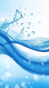 灵动水花蓝色水波背景图