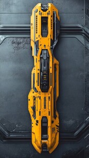 未来感黄色科幻机械装置