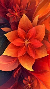绚丽花卉图案 色彩斑斓