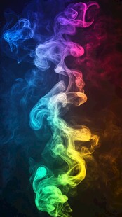 五彩斑斓的梦幻烟雾轨迹