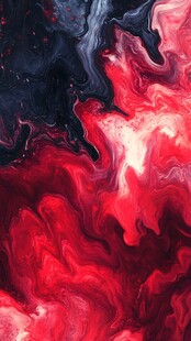 红黑交融的梦幻流体艺术