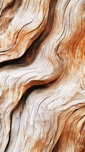 扭曲木纹的独特自然纹理